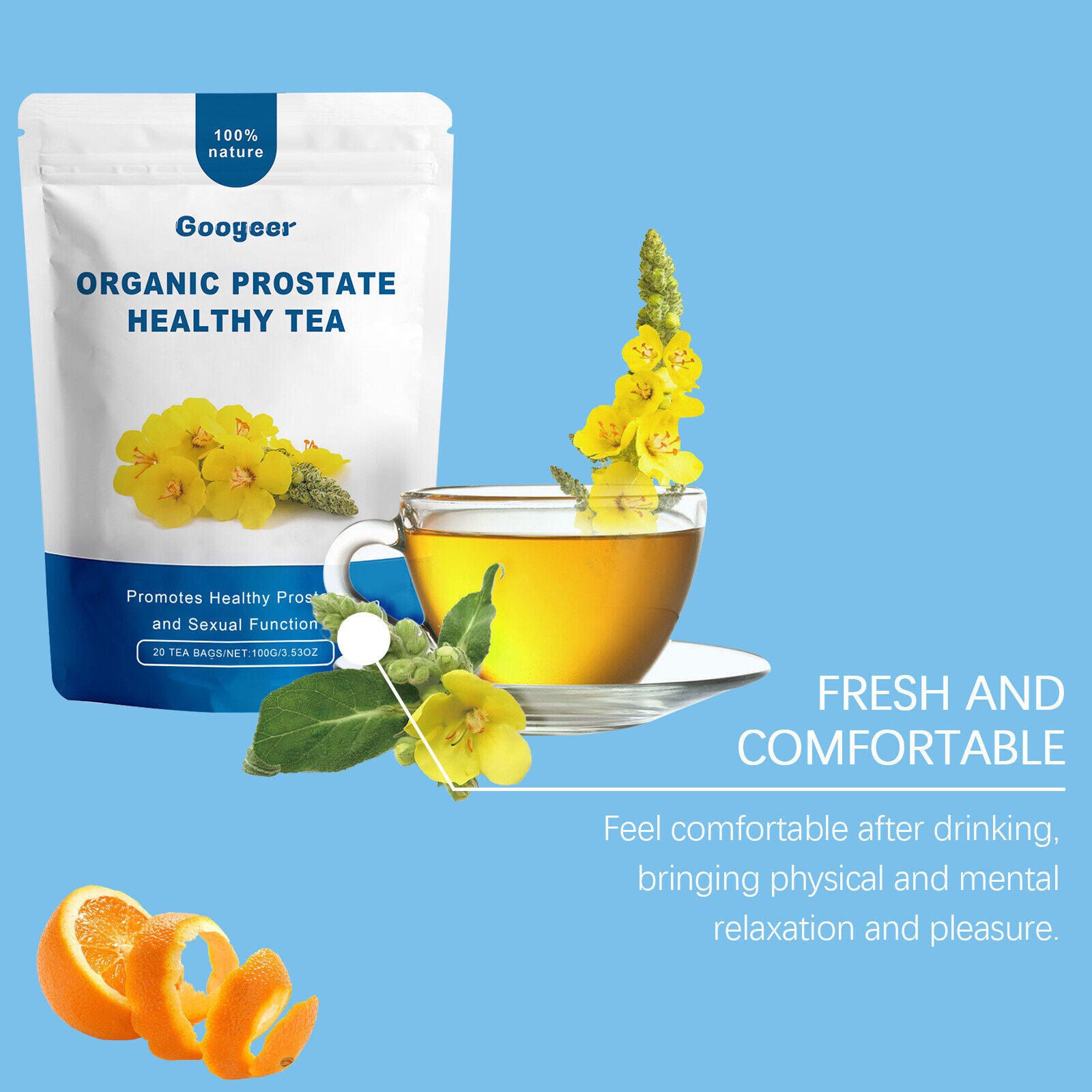 Googeer Organic Prostate Health Tea Natural Support Blend 100g