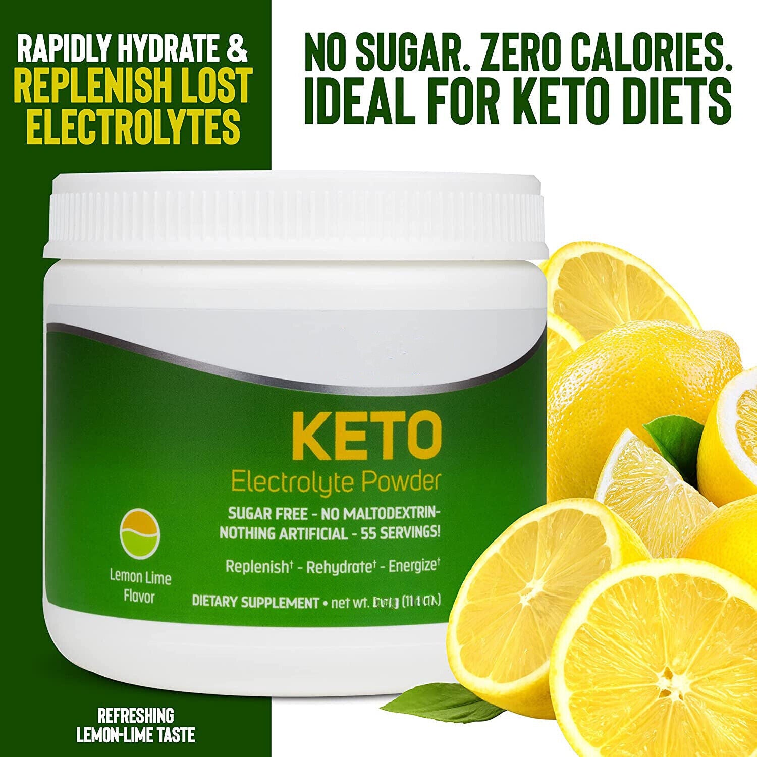 Keto Electrolyte Powder - Hydration Supplement for Ketogenic Diet 250g/8.8oz