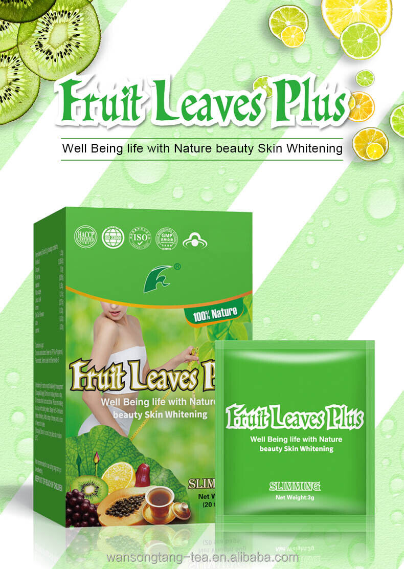 Fruit Leaves Plus Fruit Flavor Slimming Tea Hot Sale in Africa 3g*20 Bags