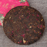 100g Pu-erh Ripe Tea Rose Ripe Tea Cake 普洱茶熟茶玫瑰花普熟茶饼三级普洱+玫瑰花陈香花香茶饼