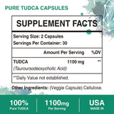 TUDCA Capsules 1100mg High-Potency Liver Support & Detox – 60 Capsules