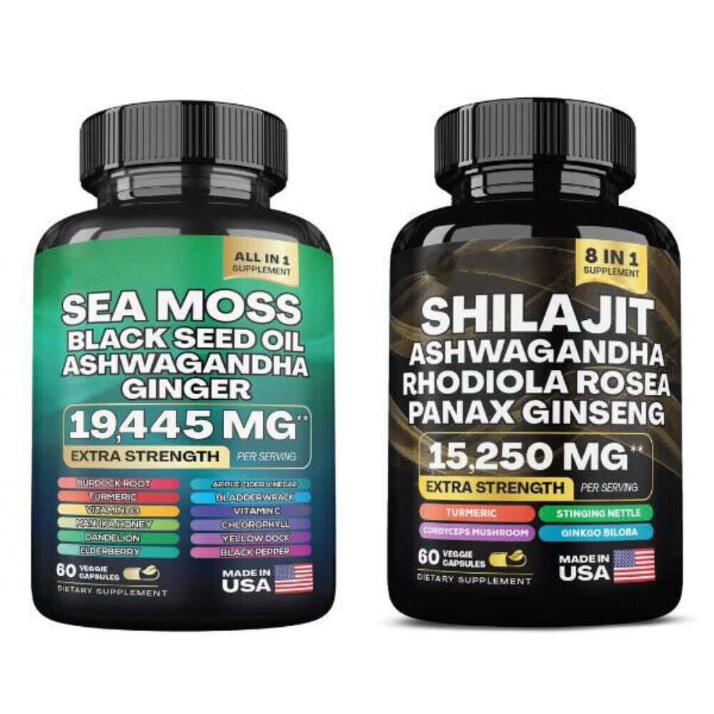 Natural Dynamic Vitality Bundle - Sea Moss Multivitamin & Shilajit Power Combo