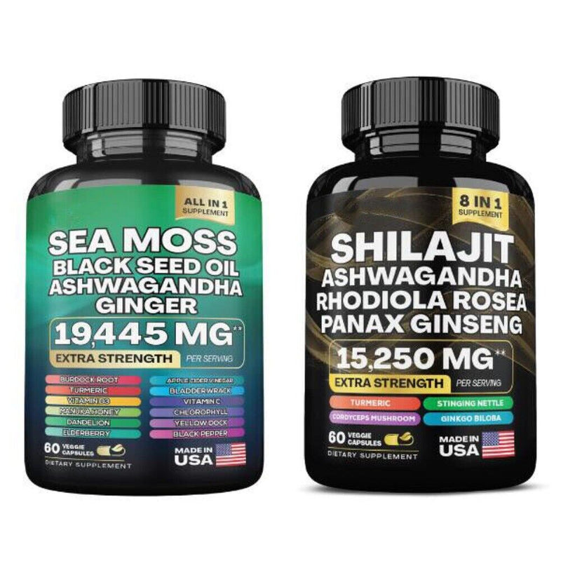 Natural Dynamic Vitality Bundle - Sea Moss Multivitamin & Shilajit Power Combo