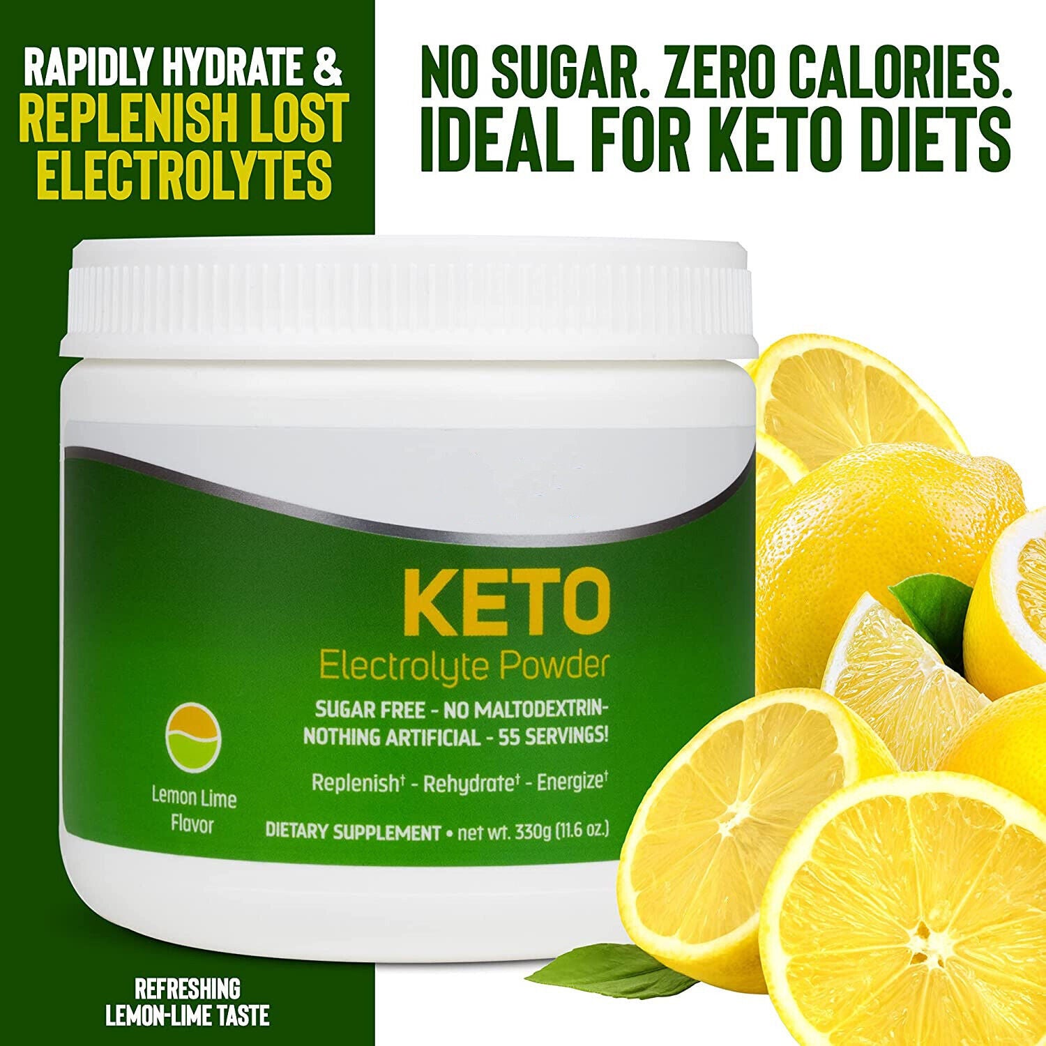 Sugar Free Keto Electrolyte Powder - Hydration Supplement for Ketogenic Diet