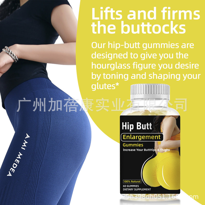 Hip Butt Enlargement Gummies 100% Natural - Lift and Firm  - 60 Gummies