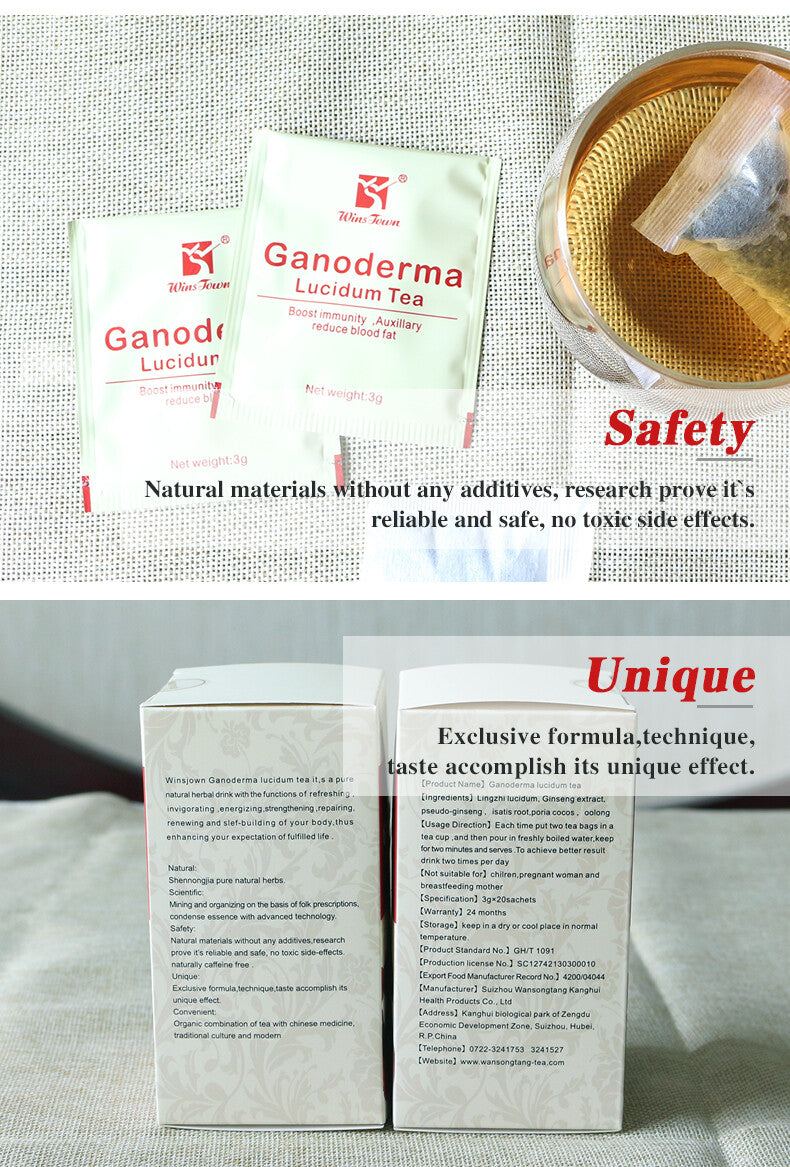 灵芝茶20袋/盒灵芝茶独立袋益健康 LIng Zhi Cha Du Li Bao Zhuang 靈芝茶20袋/盒靈芝茶獨立袋益健康