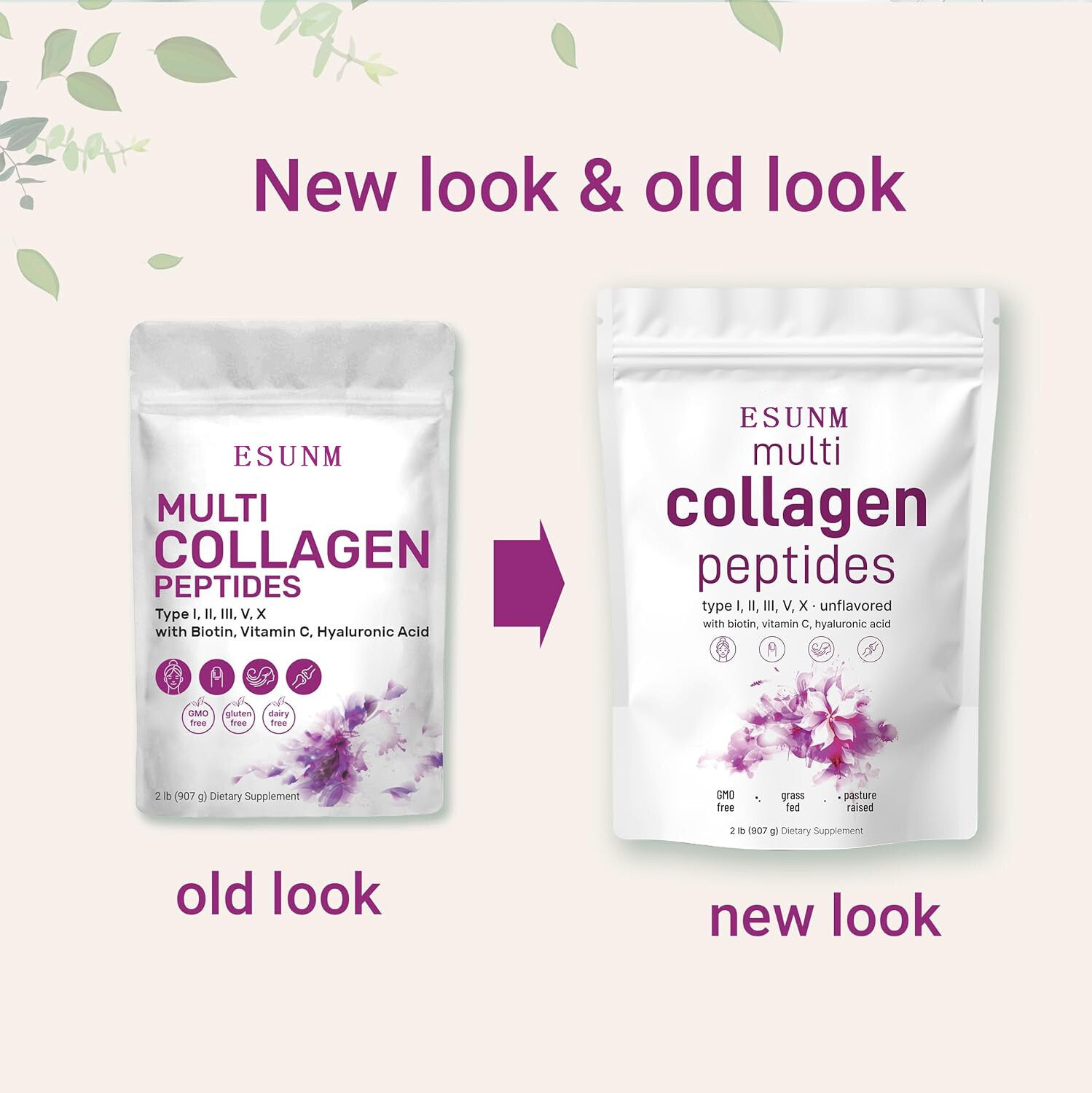 Multi Collagen Peptides Powder-HydrolyzedProtein Peptides (Type l,l,ll,v,X) with