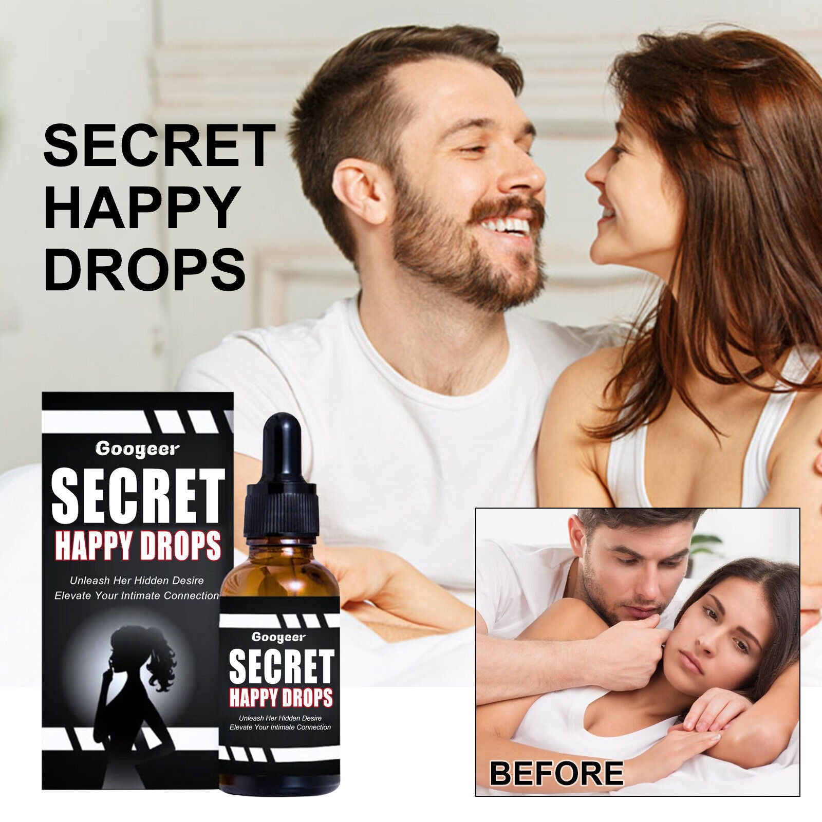 Natural Health Body Care Drops - Secret Happy Drops, 60ml (3pcs)