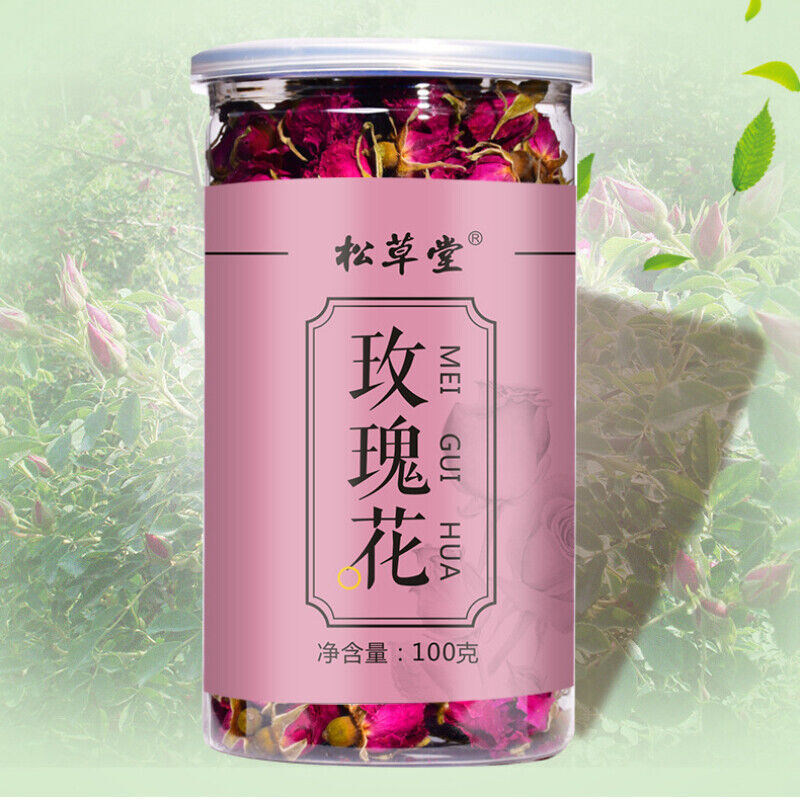 100g Rose Tea Organic Healthy Herbal Flower Tea Canned Ping Yin Mei Gui Cha Tea