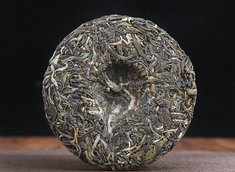 100g Yunnan Menghai He Kai Sun Green Pu-erh Raw Tea Cake Seven Seed Cake Tea