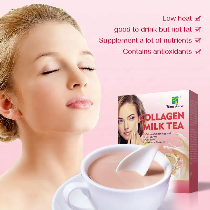 Collagen Milk Tea Stylish and Beauty Protein Powder Instant Powder 10g*10bags