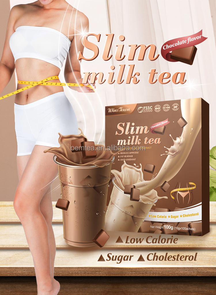 Slimming Milk Tea Chocolate Flavor Supplements Weight Loss Protein Powder 100g