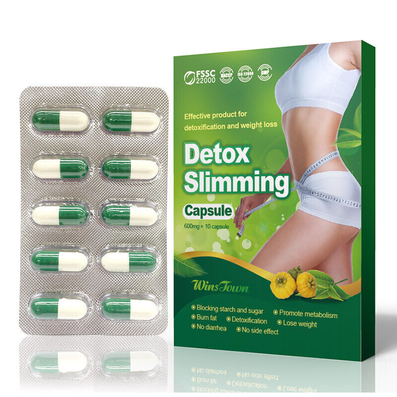 Detox Slimming Capsules Natural Weight Loss & Cleanse, Boost Metabolism & Energy