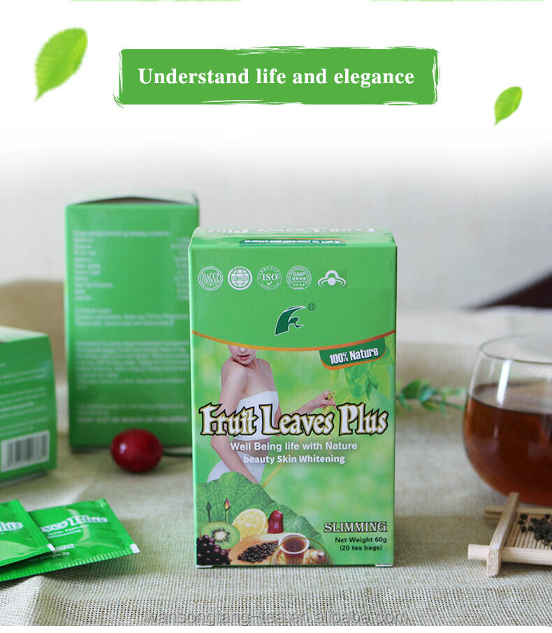 Fruit Leaves Plus Fruit Flavor Slimming Tea Hot Sale in Africa 3g*20 Bags