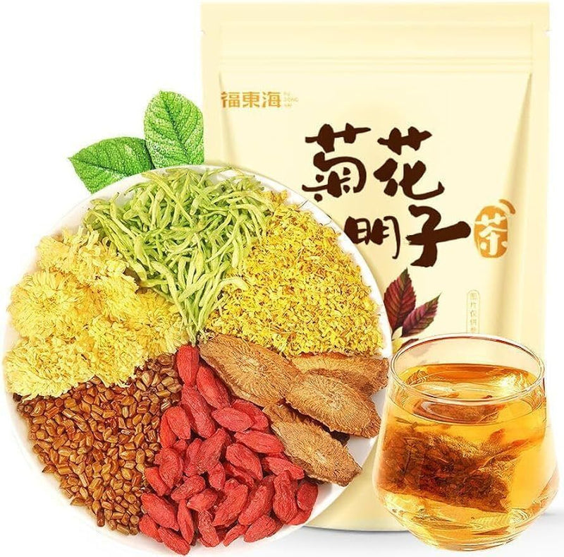 Chrysanthemum Cassia Seeds Tea Bags(150g, 5gX30Bags),  Combination of Floral Tea