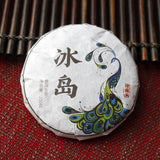 100g Yunnan Pu'er tea Icelandic raw peacock green cake seven cakes Mengku tea