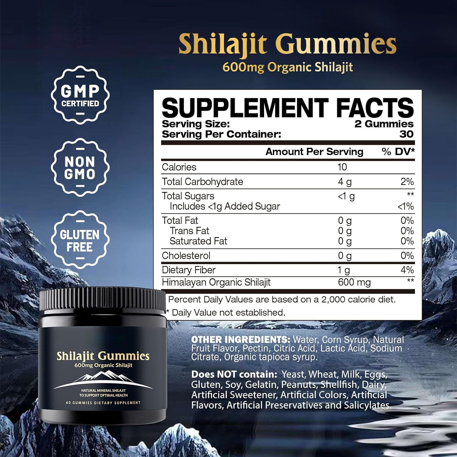 Himalaya Shilajit Gummies, Bio, extrem wirksam, Energie steigern, Stressabbau