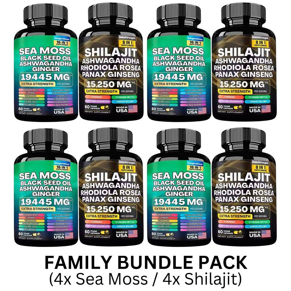 Natural Dynamic Vitality Bundle - Sea Moss Multivitamin & Shilajit Power Combo