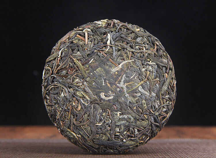 100g Yunnan Menghai He Kai Sun Green Pu-erh Raw Tea Cake Seven Seed Cake Tea