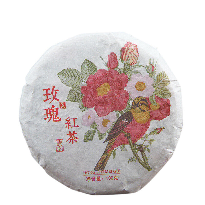 100g Yunnan Old Tea Tree Red Rose Black Tea Fengqing Dian Hong Rose Tea Cake