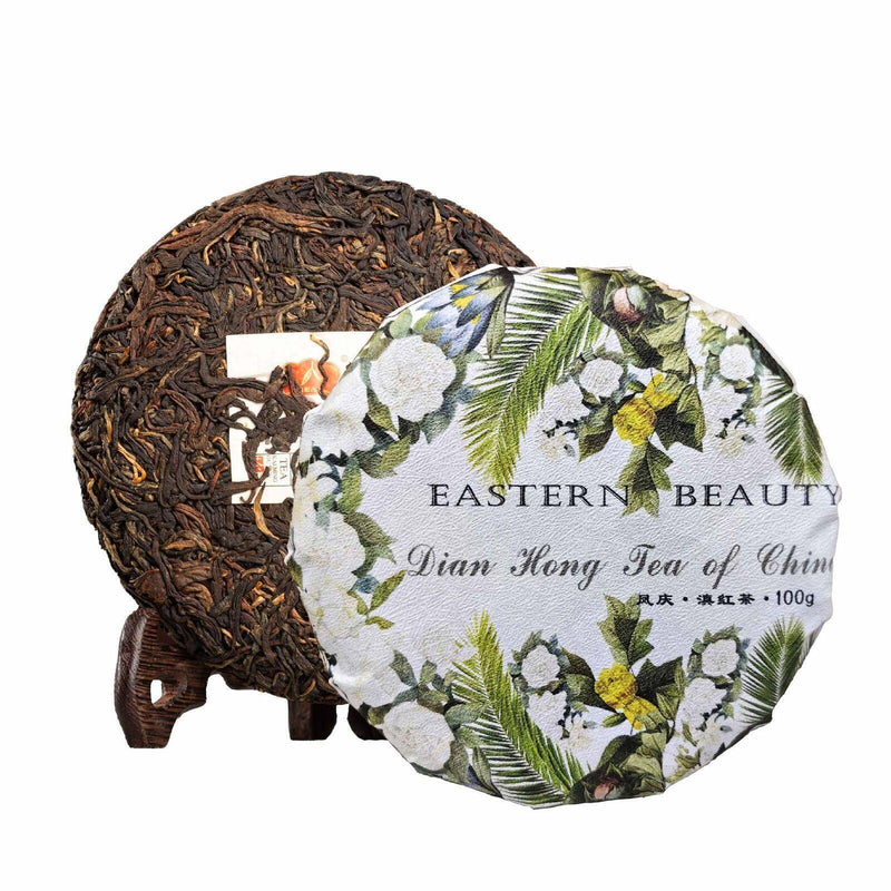 100g Sun-Dried Pu-erh Yunnan Dianhong Fengqing Loose Leaf Pressed Black Tea