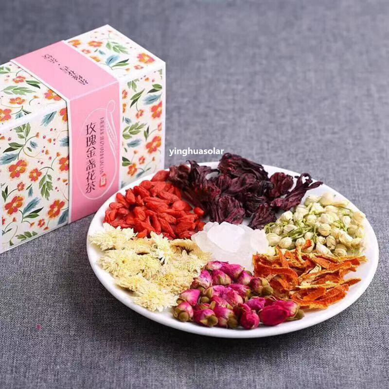 100g/box Rose Jasmine Roselle Chrysanthemum Wolfberry Flower Tea, Herbal Tea