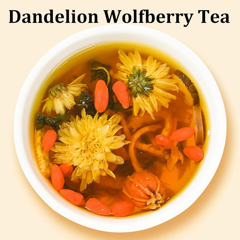 100% Natural Herbal Blend for Detox and Wellness Dandelion Goji Berry Tea