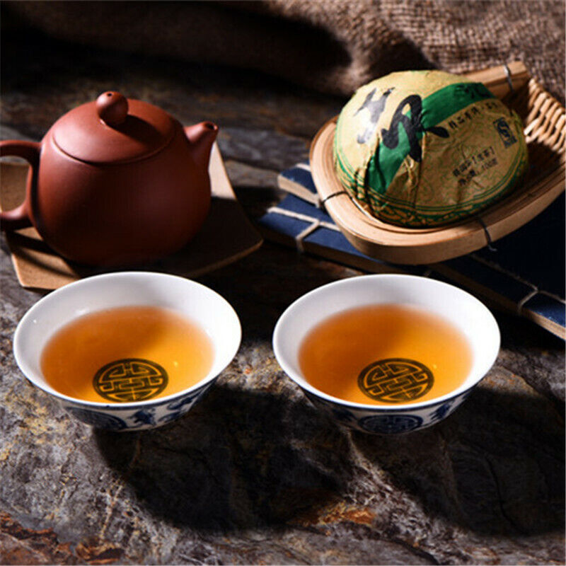 100g Yunnan Old Tea Tree Puer Tea Shen Pu'er Tea Cake cha Pu-erh Green Tea Cakes