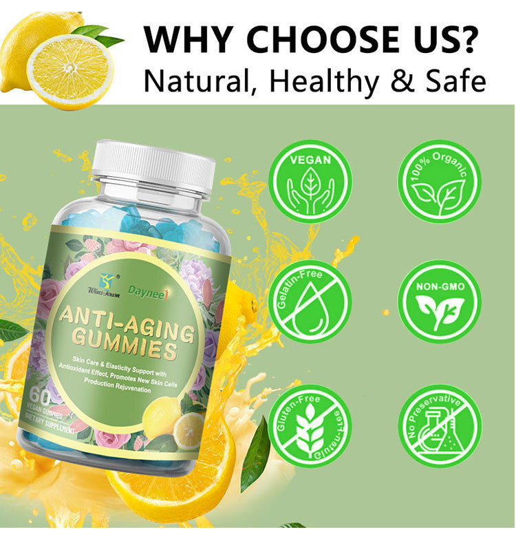 Anti Aging Gummies Beauty Whitening Fudge 60 Gummies