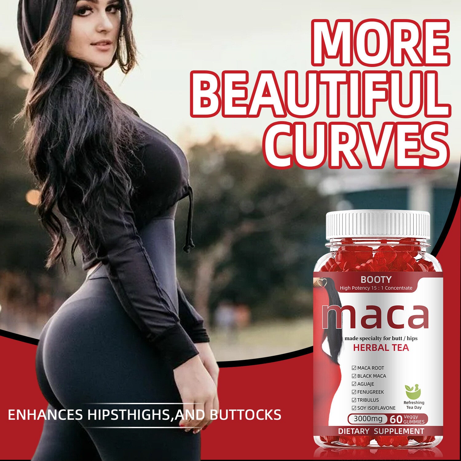 Maca Butt Lift & Enhancement Gummies MACA GUMMIES Pop 60 Capsules