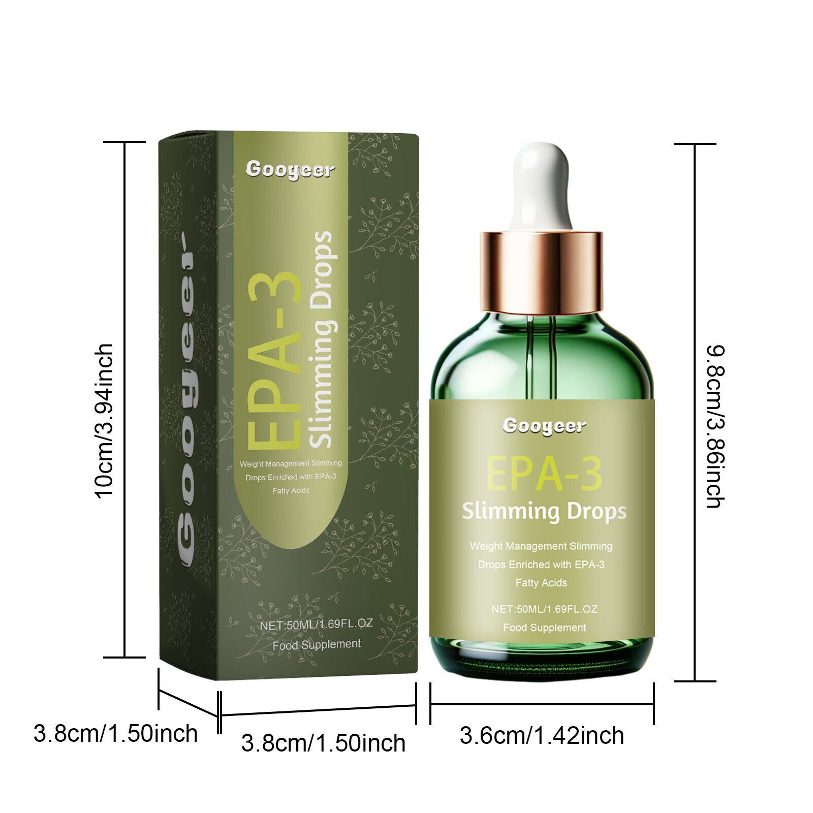 EPA-3 Slimming Drops Body Shaping Drops - Firm Arms, Thighs, and Waist