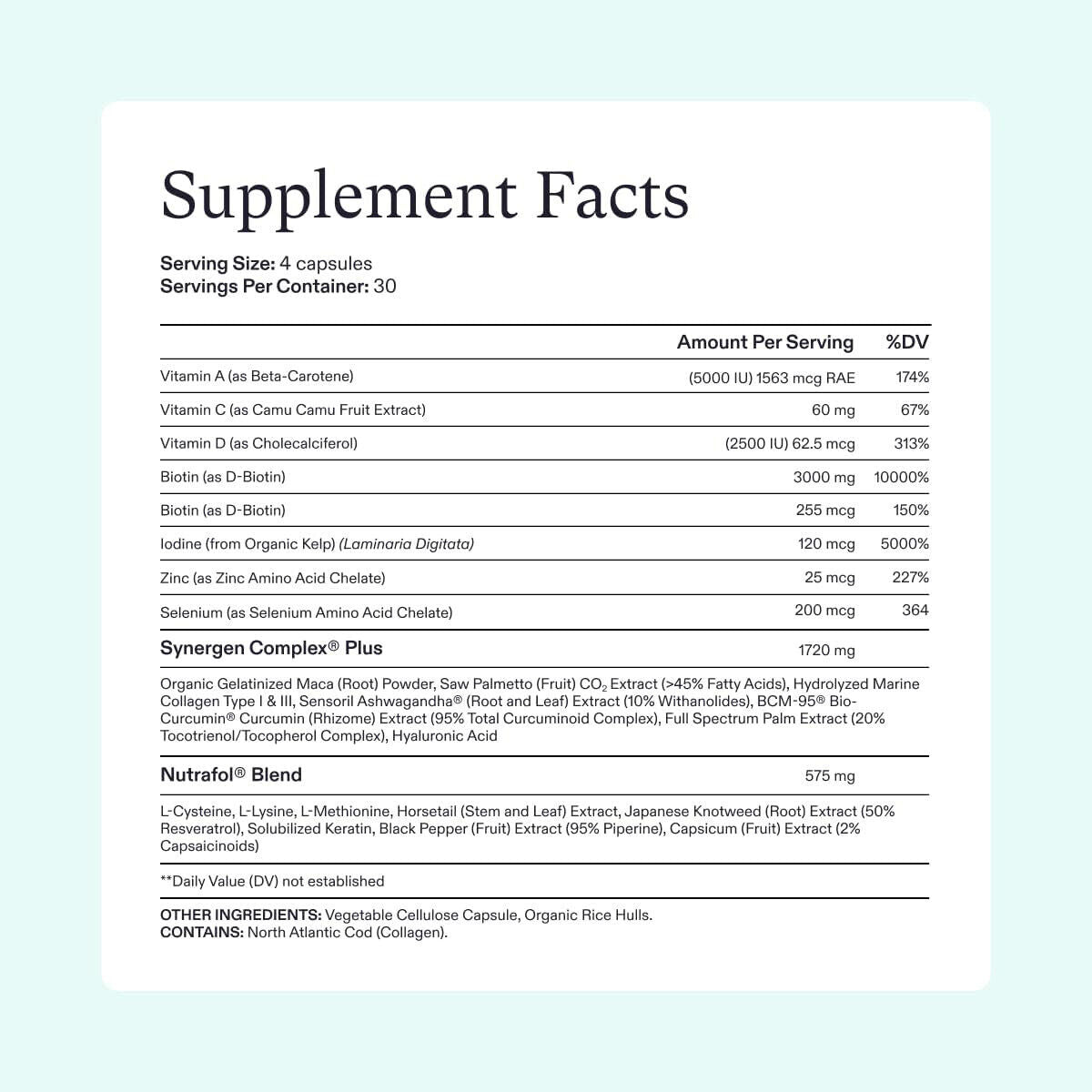 Men's Hair Growth Supplements Prevent Hair Loss Nutraceuticals Boost Vitality