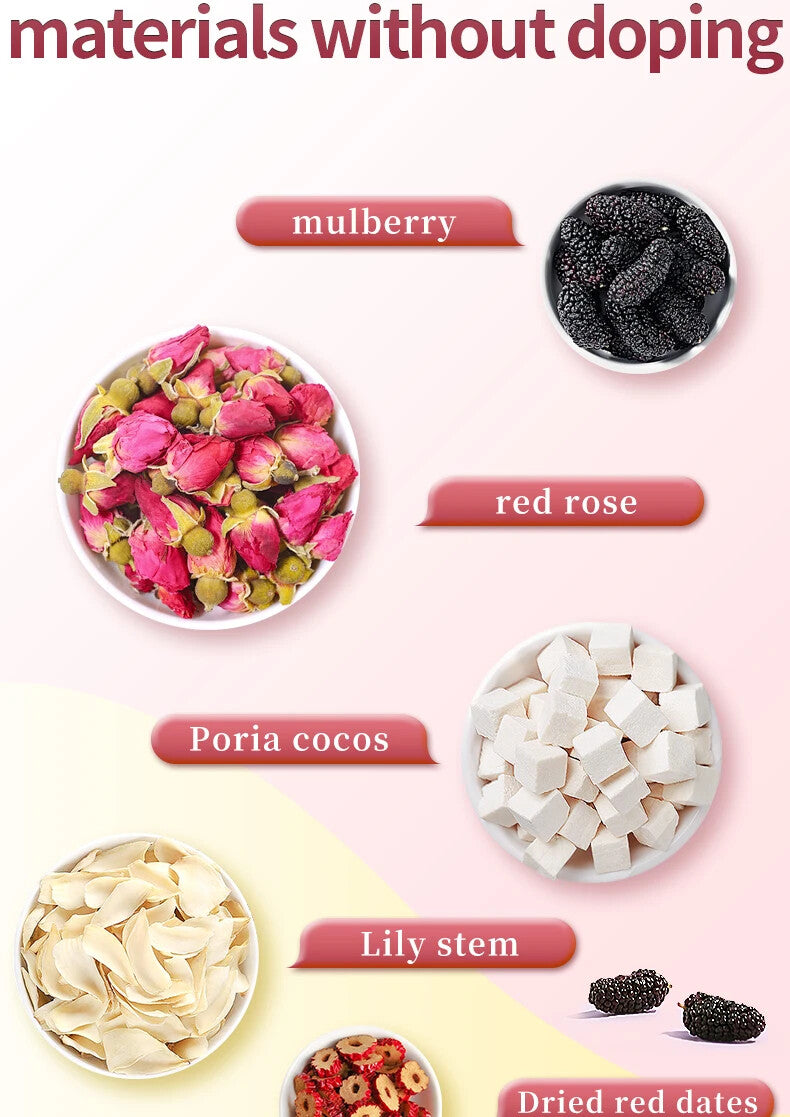 100g/3.52oz Healthy Herb Tea Bag Mulberry Rose Tea