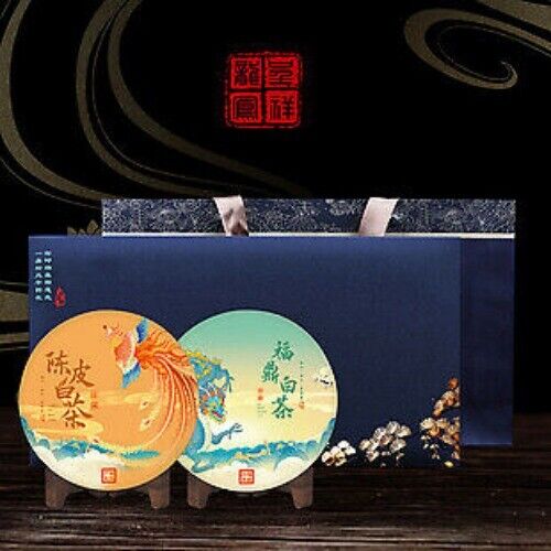 陈皮white tea黑金福鼎Old White Tea Gongmei Shoumei Small Square Tea Cake Tea Gift Set
