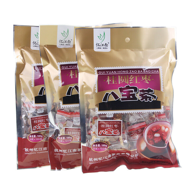 12 PCS 15g/Bag Red Date Longan Top Eight Treasure Tea Ba Bao Cha Chinese Herbal