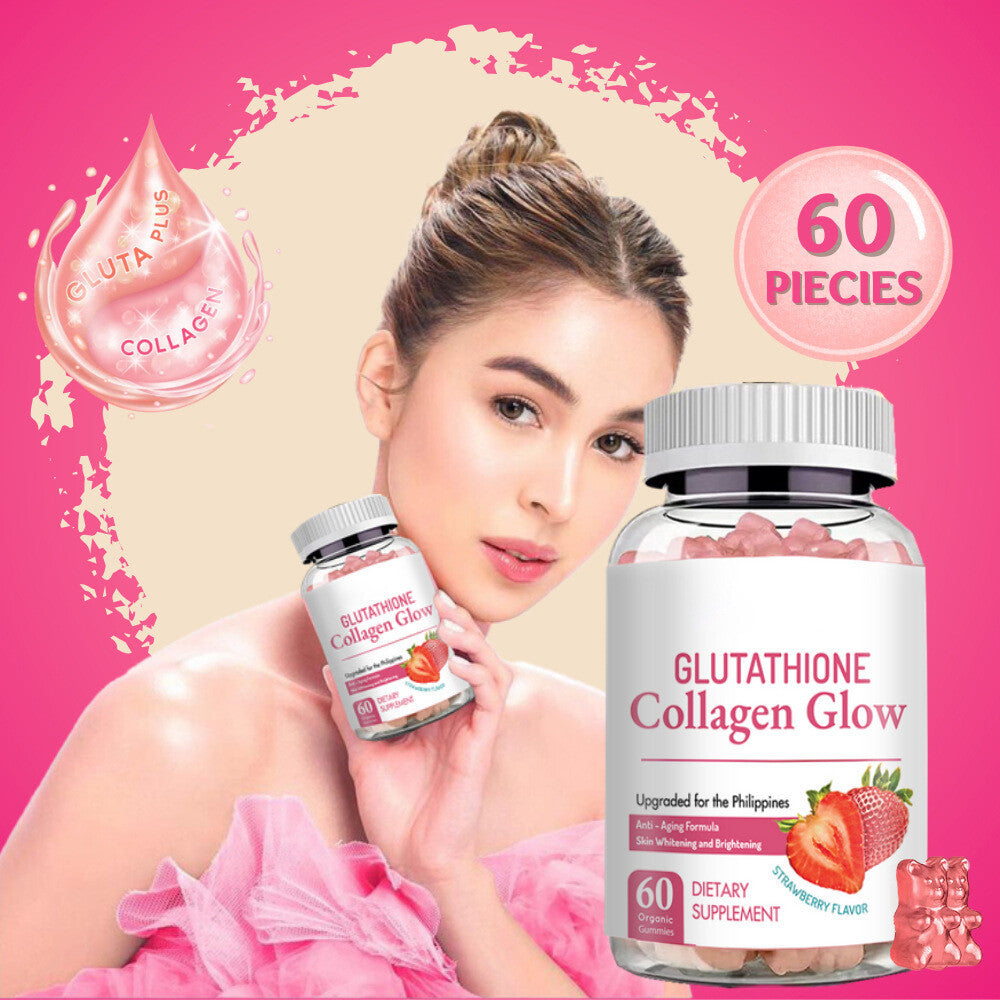 Nature Glow Glutathione Collagen - Strawberry Flavor/60 Organic Chewable Gummies
