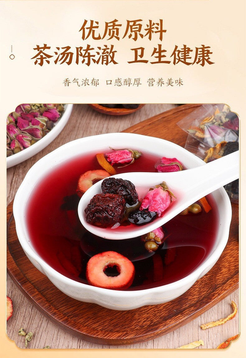 100g Plum Mulberry Hawthorn Lotus Leaf Rose Tea for Health and Wellness