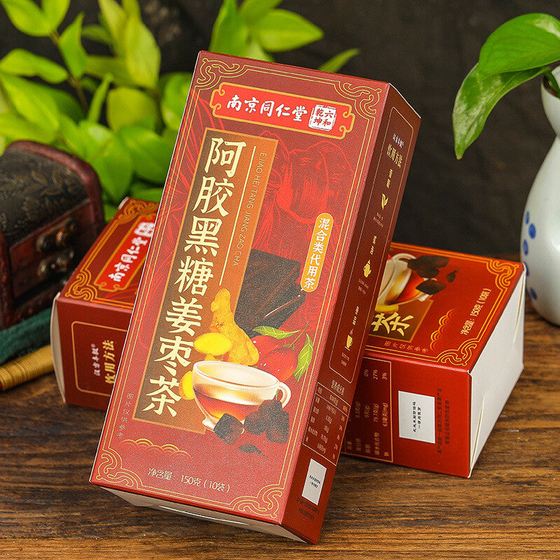 Natural Super Grade  Ajiao Black Sugar Ginger Jujube Tea Combination Health Tea