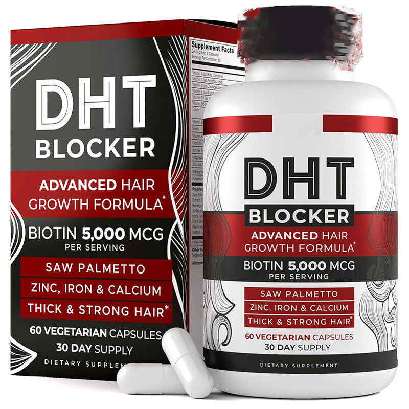 DHT Blocker with Biotin - Boosts Hair Growth & New Follicle Growth Saw Palmetto