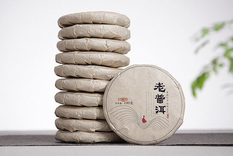 100g Yunnan Pu'er Tea Menghai Ripe Tea Old Pu'er Jiao Mu Ripe Tea Cake