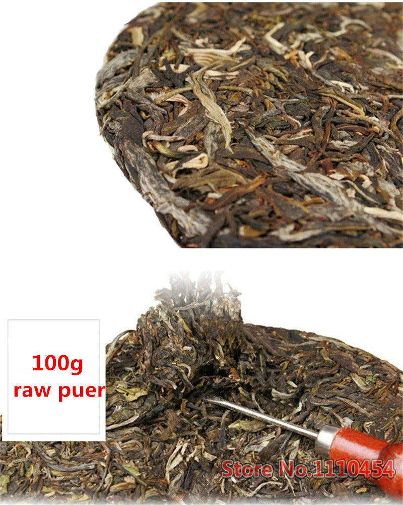 100g Raw Puer Tea Cake Pu'er Tea Health Care Yunnan Deep Mountain Puerh Tea Tree