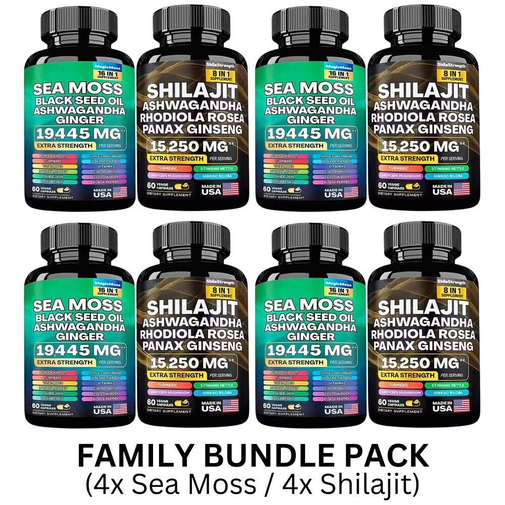 Organic Dynamic Vitality Bundle - Sea Moss Multivitamin & Shilajit Power Combo