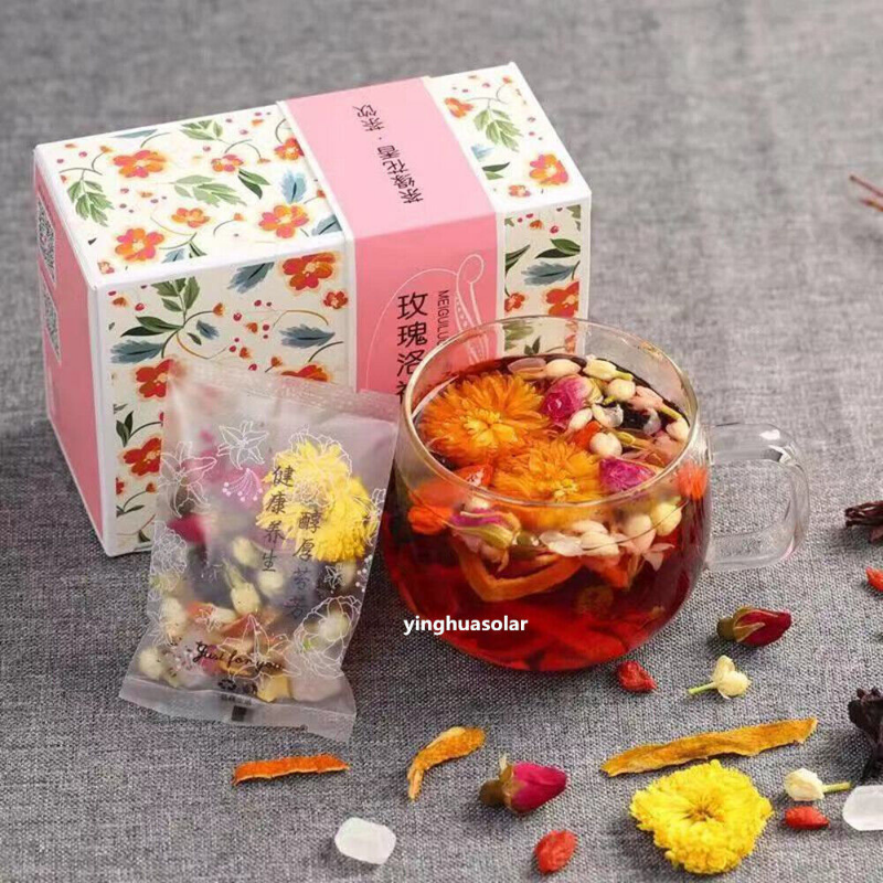 100g/box Rose Jasmine Roselle Chrysanthemum Wolfberry Flower Tea, Herbal Tea