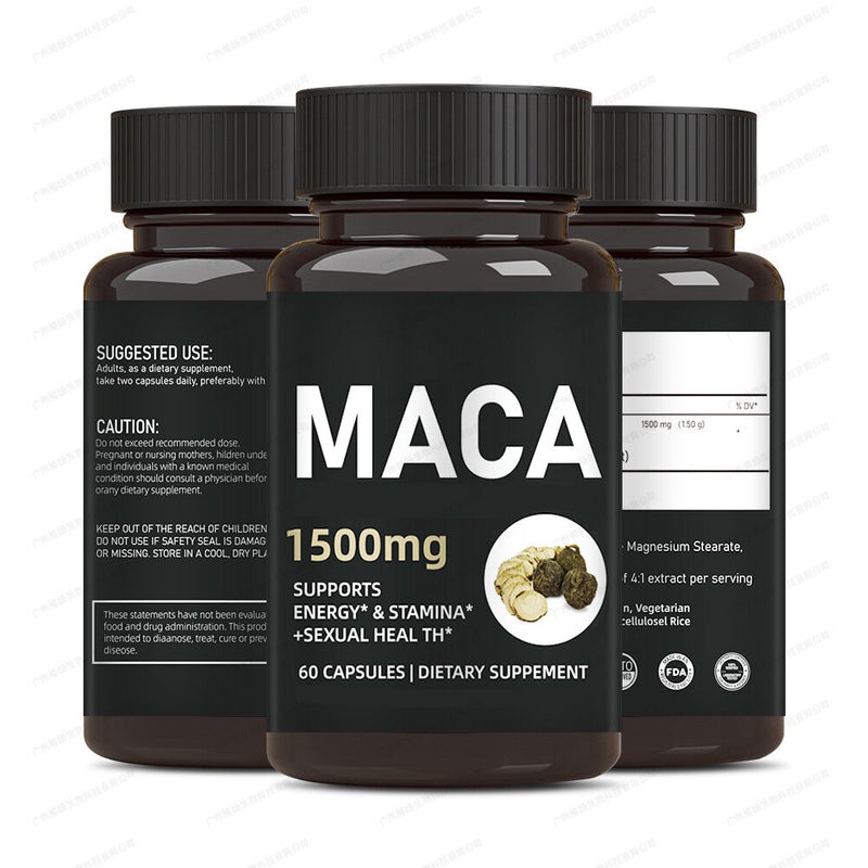 100% Natural Maca Capsules 60 Capsules Vegetarian Capsules