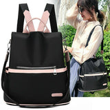 Casual Waterproof Oxford Backpack Nylon Fashion Travel Teenage School Bag Women