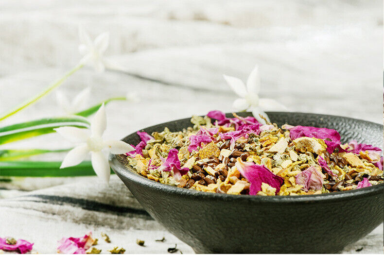 Cherry Blossom Rose Lotus Leaf Tea Herbal Tea Nutritious Health Tea 150g/5.29oz