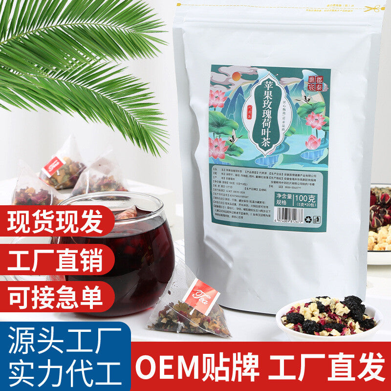 Blooming flower tea for beauty-slimming tea Beauty nourishing Qi apple rose tea