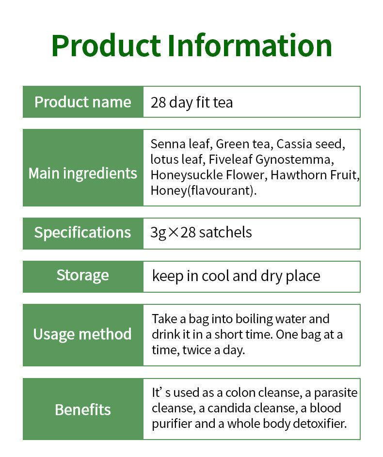 Nigeria Fit Tea 28-Day Slimming Weight Loss Tea Customized for You