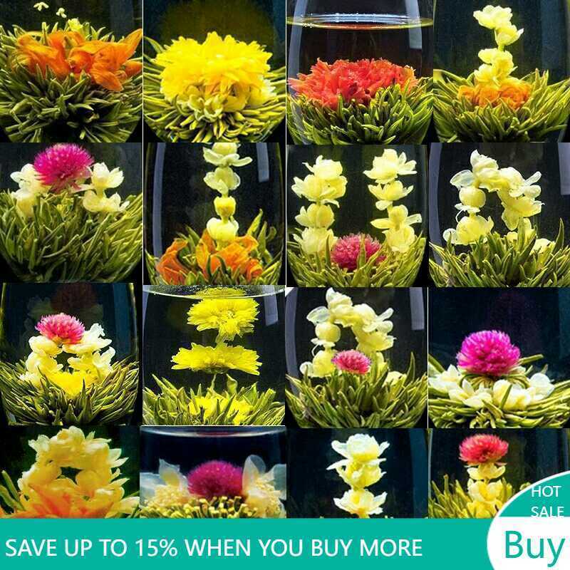 130g 16 Types Handmade Blooming Flower Tea Blooming Tea Balls Flowering Tea