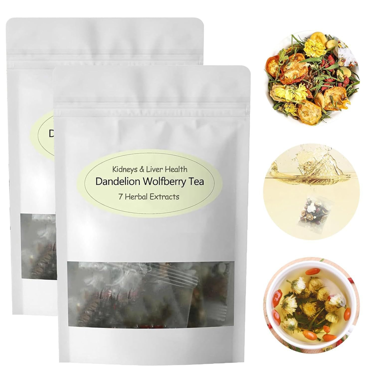 100% Natural Herbal Blend for Detox and Wellness Dandelion Goji Berry Tea